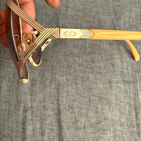 VINTAGE Authentic RARE CHRISTIAN DIOR 2250 10 PHYTON LINED OVERSIZED SUNGLASSES - Picture 12 of 16